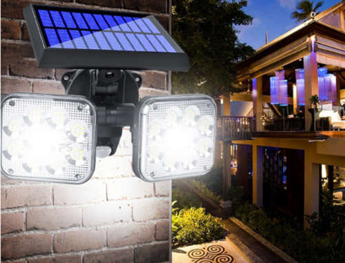 `BrilliantSun Dual-Head Solar Sensor Light`