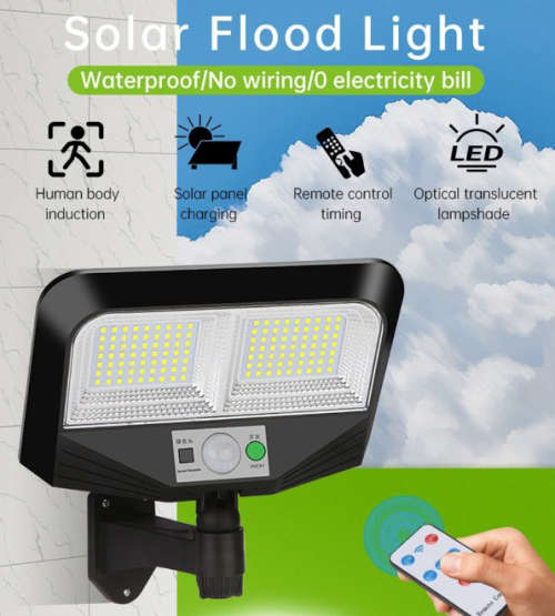`Brilliant Sunlight: Illuminate Your Outdoors with Solar Flood Light GD-2201`