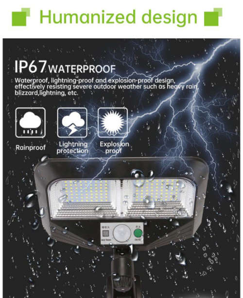 `Brilliant Sunlight: Illuminate Your Outdoors with Solar Flood Light GD-2201`