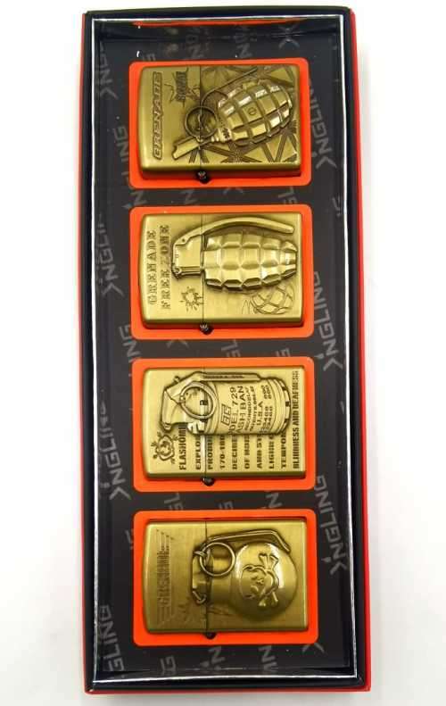 Metal Lighter Grenade/Explosive Collection (4 lighters)