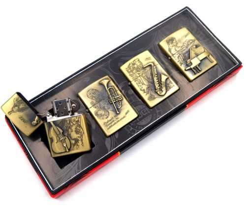 Metal Lighter Jazz Instrument Collection set of 4 Lighters