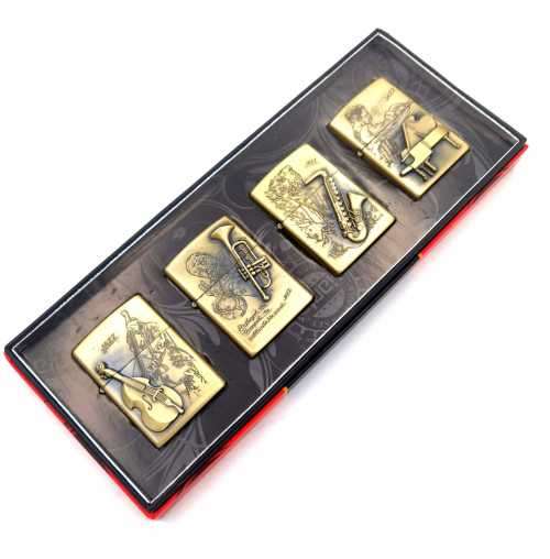 Metal Lighter Jazz Instrument Collection set of 4 Lighters