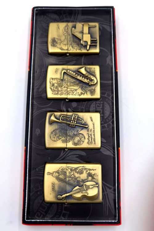 Metal Lighter Jazz Instrument Collection set of 4 Lighters