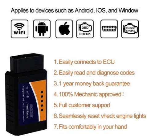 Professional Wireless OBD2 Diagnostic Machine EML327