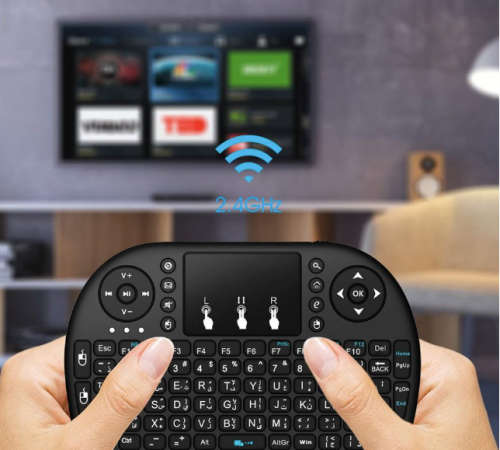 Android Smart TV Box 3-Color Backlit Wireless Keyboard