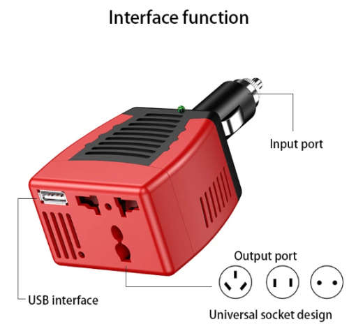 200W Car Inverter  DC 12V to AC 110/220V + USB 5V