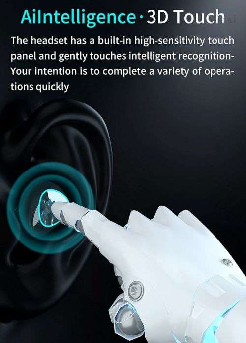 Bluetooth Gaming 3D Touch Earphones With Voice Assist