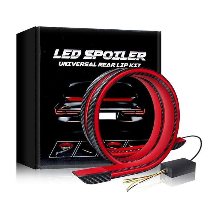 1.2 Meter LED Carbon Spoiler Universal Rear LIP Kit