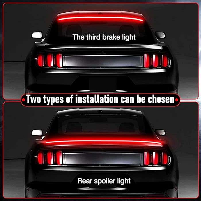 1.2 Meter LED Carbon Spoiler Universal Rear LIP Kit