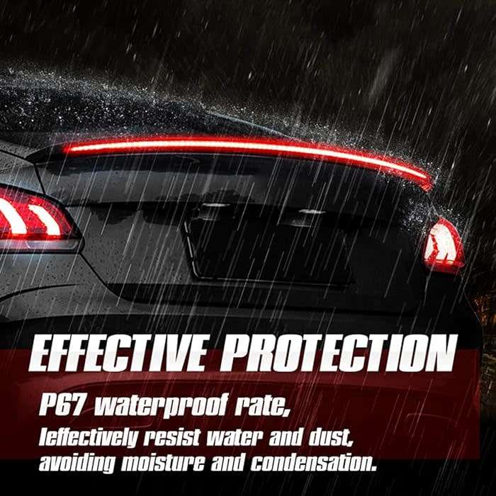 1.2 Meter LED Carbon Spoiler Universal Rear LIP Kit