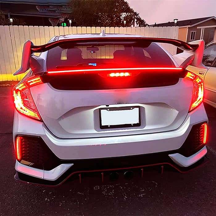 1.2 Meter LED Carbon Spoiler Universal Rear LIP Kit