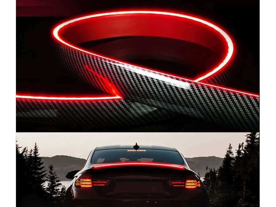 1.2 Meter LED Carbon Spoiler Universal Rear LIP Kit