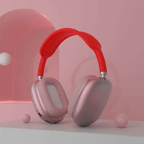 Wireless Bluetooth Headphone P9-Red/Pink