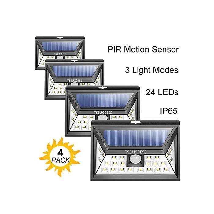 Solar Lights Outdoor Motion Sensor Light-Wall Light 24 LED-Wireless Waterproof