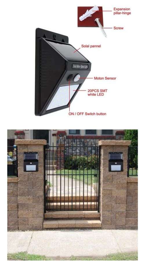 New 20 LED SOLAR LIGHT PIR plus light motion sensor Wall Light outdoor waterproof eco-friendly
