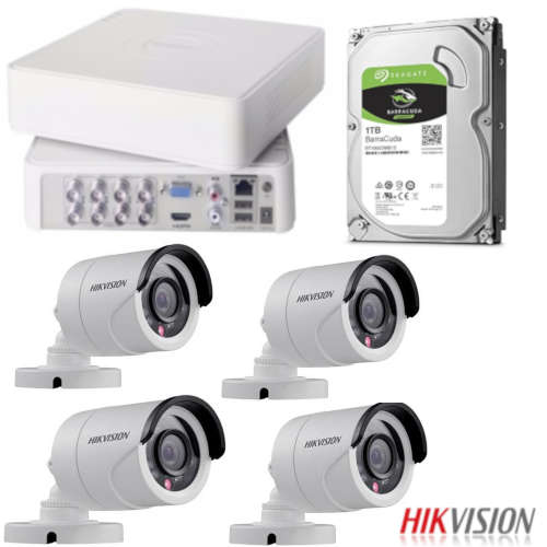 Hikvision Turbo HD Bundle 8 Channel DVR + 4 x 720P Bullet cameras + 1TB Seagate Barracuda