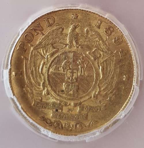 1894 ZAR Gold Kruger Pond 7.98 grams