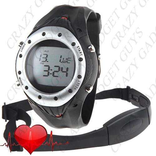 2 in 1 Function Heart Rate Monitor Electronic Watch with Calendar Stopwatch Alarm Clock + Chest Belt