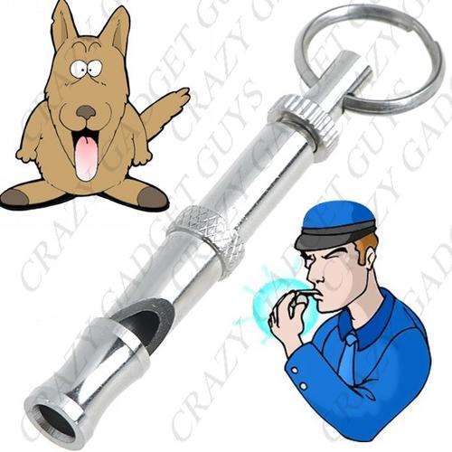Silver Nickel-Plated Ultrasonic Whistle Pitch Adjustable Whistling Tube with Key Ring Dog Training G