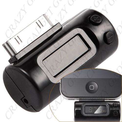 Wiredless LCD Music FM Transmitter+ Car Charger Adapter for iPhone 2G 3G 3GS& iPods with 30-pin Dock