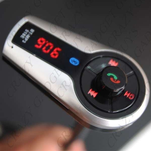 Car Bluetooth Handsfree FM Transmitter Kit with Remote Controller for iPhone iPod SAMSUNG Smartphone