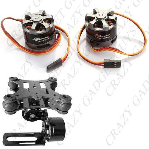 DIY CNC Gopro Hero3 Metal Camera Gimbal Mount for DJI Phantom