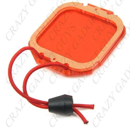 37mm Red Filter with Rubber Anti-lost Rope for GoPro Hero 3