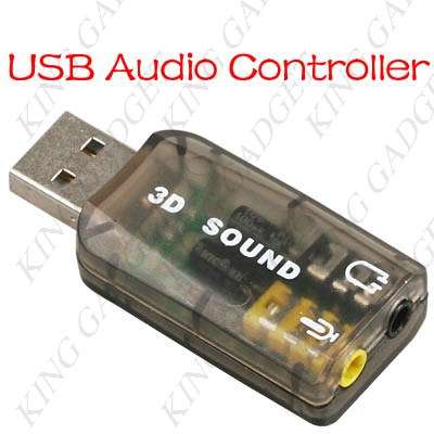 USB 2.0 to 3D 5.1 Audio Sound Card Microphone Adapter for PC Laptop