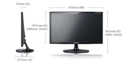 Samsung 20-Inch LED-Lit Monitor B300 Series S20B300B 20-Inch Screen LED-Lit Monitor
