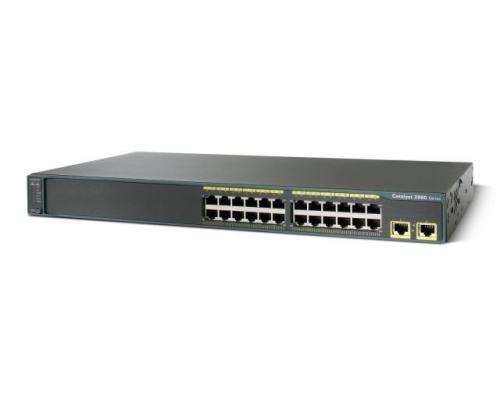 CISCO WS-C2960-24TT-L CATALYST 2960-24TT - SWITCH 24PORTS 10/100 + 2 PORT 1000BT UPLINK