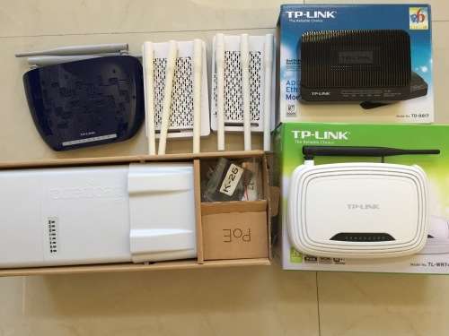 BULK LOT OF MIKROTIK,TP-LINK, TOTO-LINK ROUTERS, SWITCHES, ADSL.