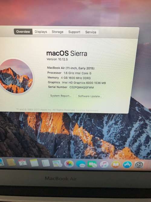 MACBOOK AIR 11" EARLY 2015 INTEL CORE i5, 128GB SSD, 4GB RAM, MacOS SIERRA. NEW CONDITION!!!!!