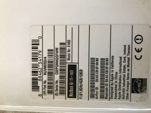 MACBOOK AIR 11" EARLY 2015 INTEL CORE i5, 128GB SSD, 4GB RAM, MacOS SIERRA. NEW CONDITION!!!!!