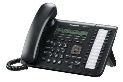 Panasonic KX-UT133X-B IP Phone 2 lines, PoE, 3 line display, HD Voice, Dual Ethernet, 24 programmabl
