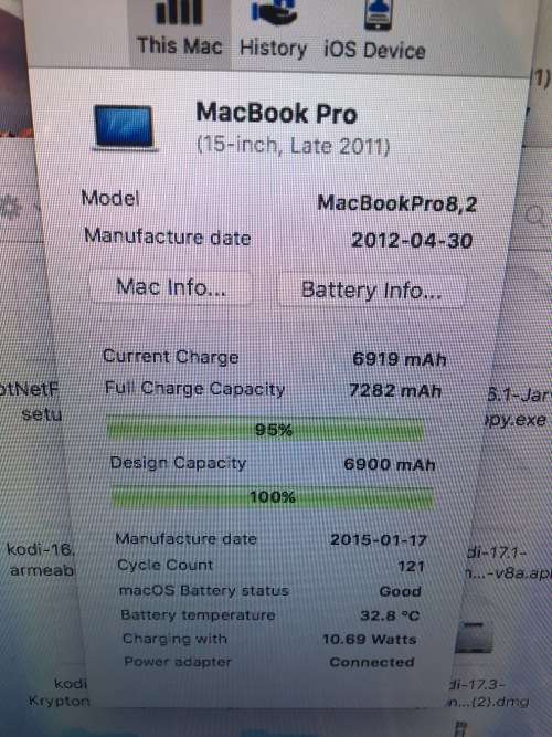 MACBOOK PRO i7, 15" INTEL CORE i7 QUAD CORE CPU @ 2,40GHz, 16GB RAM, 750GB HDD, MacOS SIERRA