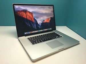 MACBOOK PRO 17", INTEL CORE i7 QUAD CORE 2.40GHZ, 16GB RAM, 750GB HDD
