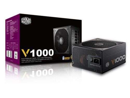 Cooler Master V1000 80 Plus Fully Modular Power Supply Unit - Black