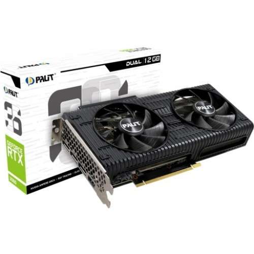 Palit GeForce RTX 3060 Dual NE63060019K9-190AD 12GB GDDR6 192-bit PCI-E 4.0 Desktop Graphics Card
