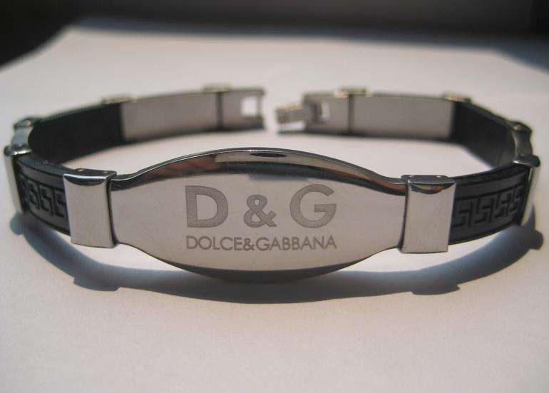 Dolce & Gabbana D&G stainless steel black bracelet