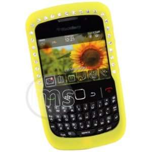 Blackberry 8520 YELLOW SKIN with DIAMONDS!
