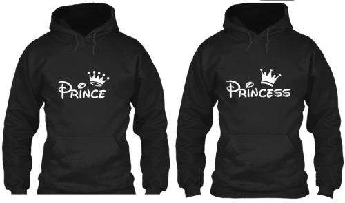 Couple Matching Hoodies in pairs (Prince/Princess)