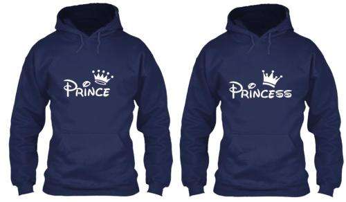 Couple Matching Hoodies in pairs (Prince/Princess)