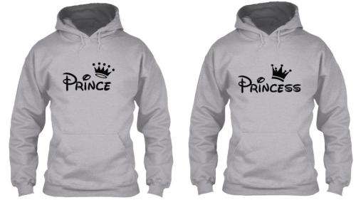 Couple Matching Hoodies in pairs (Prince/Princess)