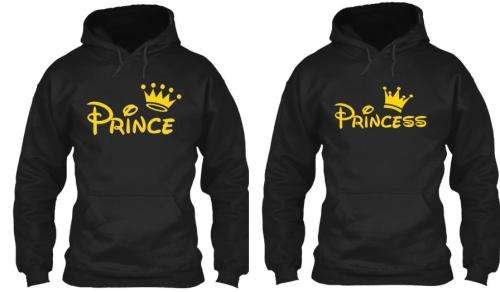 Couple Matching Hoodies in pairs (Prince/Princess)