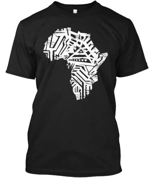 Grunged Africa Map T-Shirt