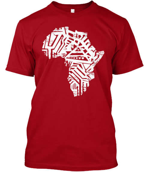Grunged Africa Map T-Shirt