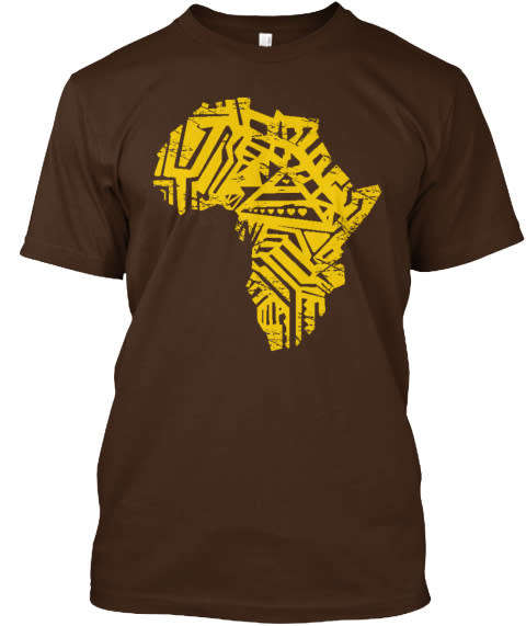 Grunged Africa Map T-Shirt