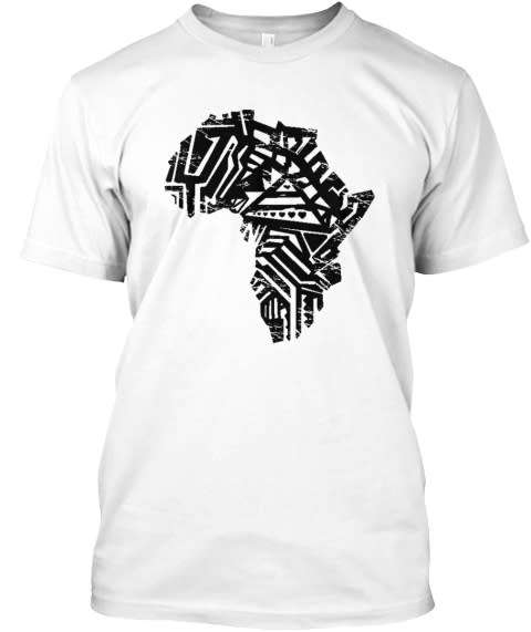 Grunged Africa Map T-Shirt