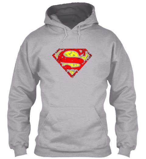 Grunge Superman Designer Hoodie