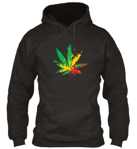 Rasta Veg Leaf Coloured Hoodie